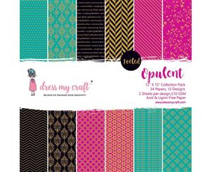 Dress My Crafts Single-Sided Paper Pad 12in X 12in 24 pack - Opulent