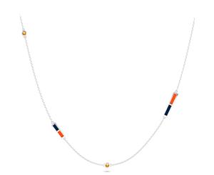 Edmonton Oilers Light Citrine Chain Necklace For Women In Sterling Silver Design by BIXLER - Sterling Silver