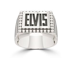 Elvis Presley Ring For Men In Sterling Silver Design by BIXLER - Sterling Silver