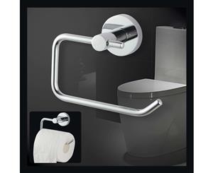 Euro Round Chrome Toilet Paper Roll Holder Tissue Hook Stainless Steel