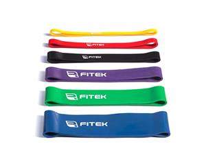 FITEK 12inch Powerband Resistance Package - Pack of 6 Bands