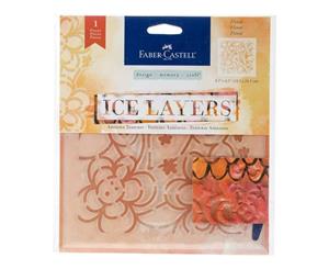 Faber Castell - Ice Layers Adhesive Textures 6.5inch X9.75inch - Floral