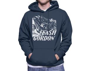 Flash Gordon Diving Sketch Men's Hooded Sweatshirt - Navy Blue