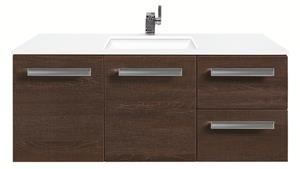 Forme Linea 1200mm Wall Hung with Colourstone Top Vanity - Oak