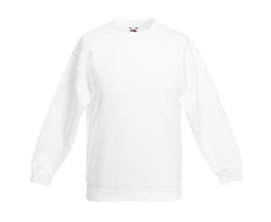 Fruit Of The Loom Childrens Unisex Set In Sleeve Sweatshirt (Pack Of 2) (White) - BC4367