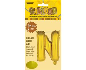 Gold N Alphabet Foil Balloon 35cm