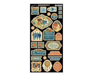 Graphic 45 - World's Fair Chipboard Die-Cuts 6Inch X12inch Sheet Decorative