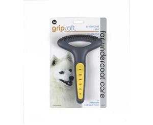 Gripsoft Under Coat Care Rake Double Row Non Slip Handle For Dogs (G1533)