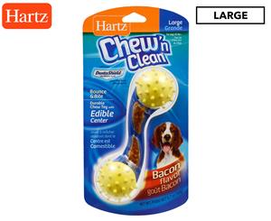 Hartz Large Chew 'n Clean Bounce & Bite Bone Dog Toy