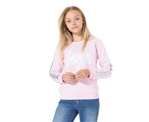 Hype Lilac Iridescent Panel Kids Girls Crewneck - Multi