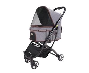 Ibiyaya Speedy Fold Pet Buggy Pet Pram Grey Jeans