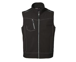 Id Mens Worker Soft Shell Three-Layer Regular Fitting Sleeveless Jacket/Vest (Black) - ID373