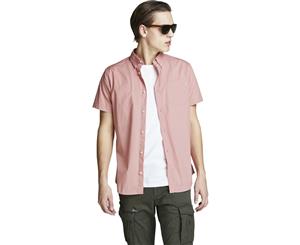 Jack & Jones Men's Jones Short Sleeve Shirt Rosette Pink