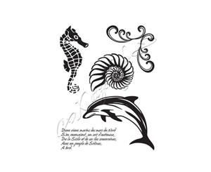 Katzelkraft - Shellfish and cetaceans - Rubber stamp