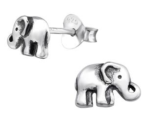 Kids Sterling Silver Elephant Ear Studs