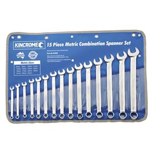 Kincrome 15 Piece Metric Combination Spanner Set