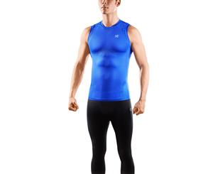 LP Support - Men's Back Support Compression Tank Top - Blue