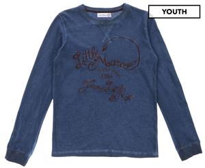 Little Marcel Boys' Logo Jersey Sweatshirt - Slate Blue