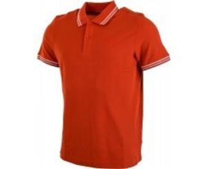 Lotto Men's Polo L73 PQ Short Sleeve Cotton Italian Sport Design Top- Red Rum/Grey - Red Rum/Grey