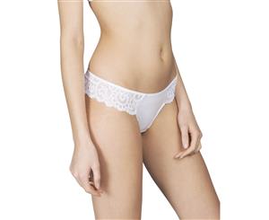 Maison Lejaby 13862 Gaby Floral Lace Tanga - White