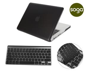 Matte Hardshell Case + Keyboard cover for Apple Macbook Black