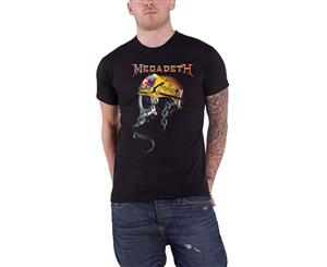 Megadeth T Shirt Full Metal Vic Band Logo Official Mens - Black