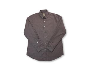 Men's Hardy Amies Shirt In Bordeaux And White Check