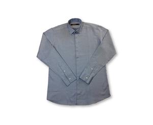 Men's Lagerfeld Slim Shirt In Blue Micro Diamond Pattern