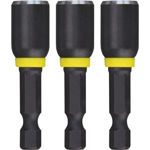 Milwaukee 5/16inch x 50mm Magnetic Power Nutsetter - SHOCKWAVE - 3 Piece