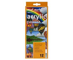 Mont Marte 12pce Acrylic Paints 12ml Artist Quality