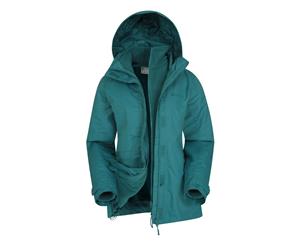 Mountain Warehouse Womens 3 in 1 Jacket Water Resistant Triclimate Coat Ladies - Green