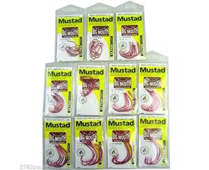 Mustad Big Mouth Entire Range Bulk 11 Pk Sze 6-4-2-1-1/0-2/0-3/0-4/0-5/0-6/0-7/0