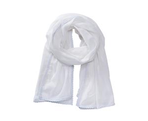 Myrtle Beach Adults Unisex Cotton Scarf (White) - FU610