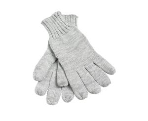 Myrtle Beach Adults Unisex Knitted Gloves (Light Grey Melange) - FU446