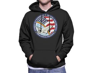 NASA STS 61B Space Shuttle Atlantis Mission Patch Men's Hooded Sweatshirt - Black