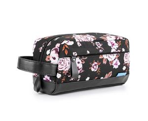 NiceEbag Womens Cosmetic Bag-Black peony