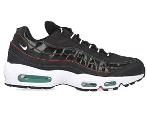 Nike Men's Air Max 95 SE Windbreaker Sneakers - Black/Flash Crimson