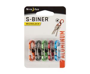 Nite Ize S-Biner MicroLock Aluminum 5 Pack Assorted