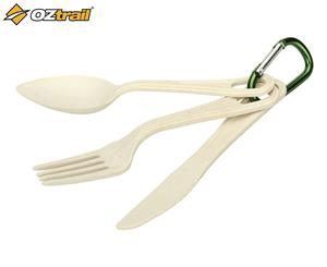 OZtrail 3-Piece Bamboo Chow Set