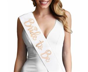 Pack of 8x White Rose Gold Team Bride Hens Party Sash Wedding Sashes