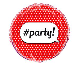 #Party 45cm Foil Balloon Packaged