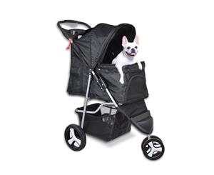 PawZ 3 Wheels Pet Stroller Dog Cat Cage Puppy Pushchair Travel Walk Carrier Pram