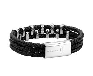 Police mens Leather bracelet S14APL01B