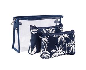 Portable Cosmetic Bag Makeup Brushes Bag - Blue