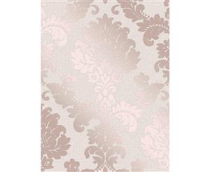 Quartz Damask Wallpaper Rose Gold Fine Decor FD42204