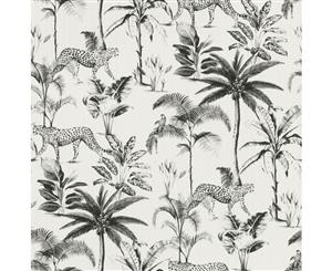 Rasch Savannah Leopard Wallpaper White/Black (409017)