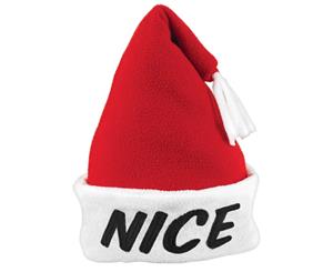 Reversible Naughty or Nice Santa Adult Hat