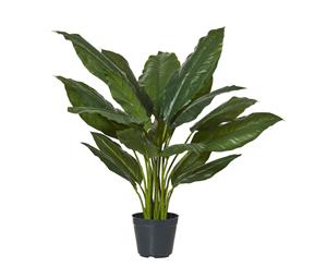 Rogue Plastic Man-Made Fabric Metal Artificial Spathphyllum Plant-Garden Pot