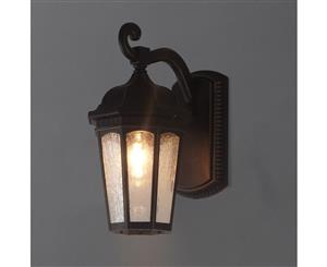 Rome Antique 1lt Exterior Wall Light Seeded Glass