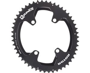 Rotor Q Rings 50T 110BCD 4 Bolt Spider Mount Oval Chainring Black